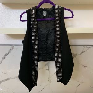 Seventy Two Changes Black Vest w/ Studded Lapel